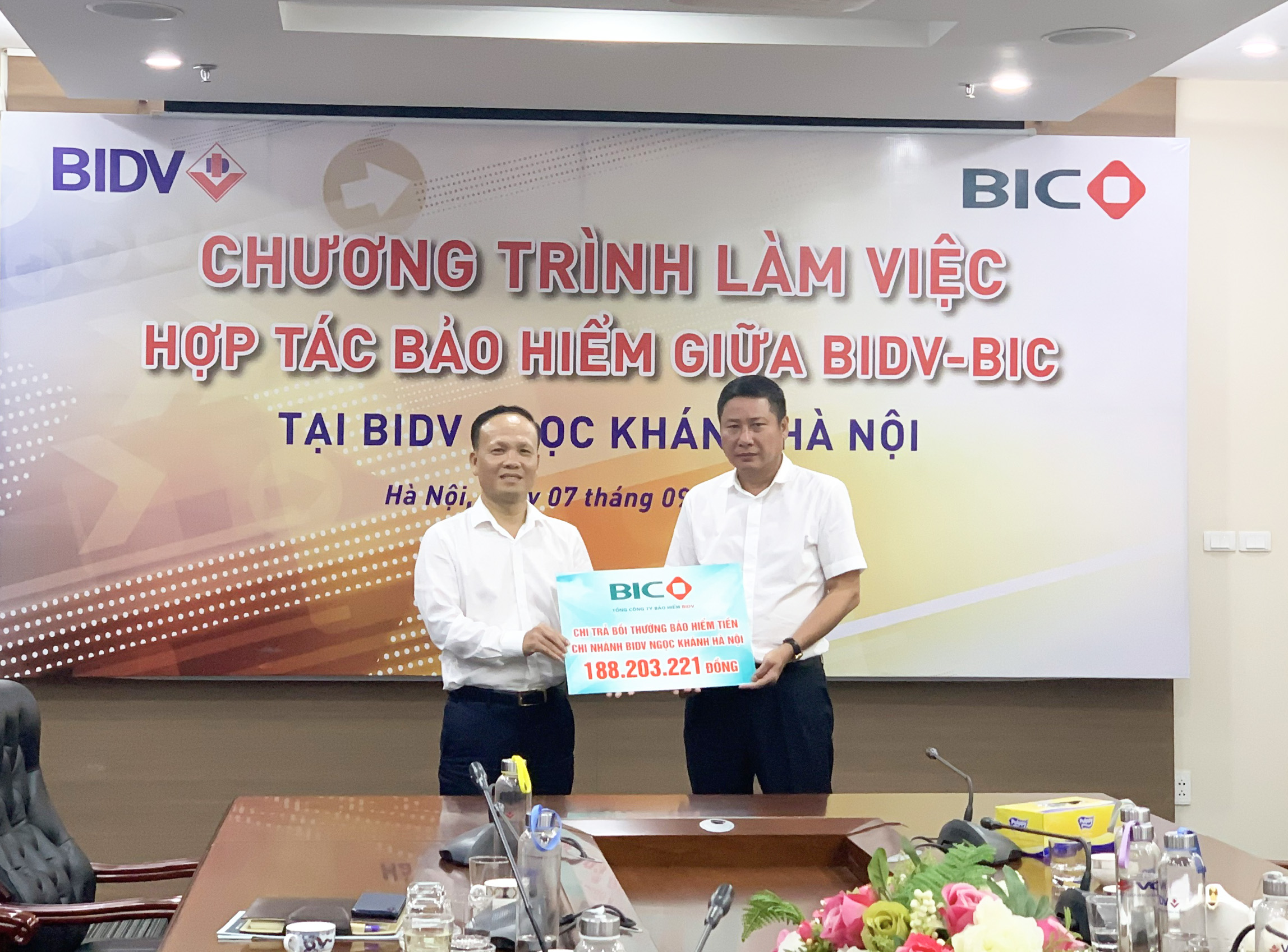 BIC bồi thường hơn 188 triệu đồng bảo hiểm tiền cho Chi nhánh BIDV Ngọc Khánh Hà Nội trong vụ cướp ngày 27/07/2020